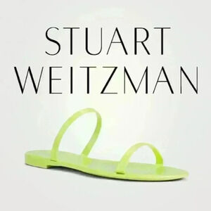 NWT Stuart Weitzman “Sawyer” Rubber Double Strap Slide Sandal